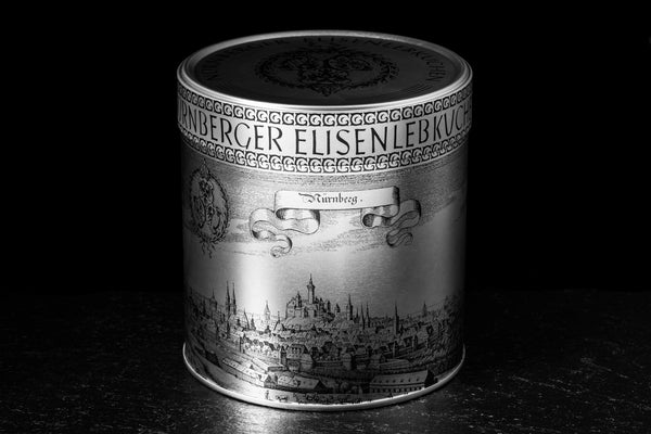 Nürnberger Silberdose mit 400g Elisenlebkuchen